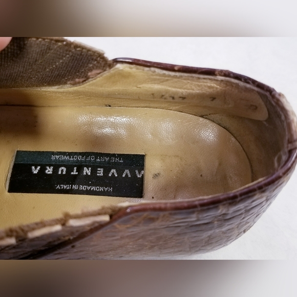 AVVENTURA BY MEZLAN GENUINE ALLIGATOR CROCODILE MEN LOAFERS BROWN MEN SZ 7 D main image 7